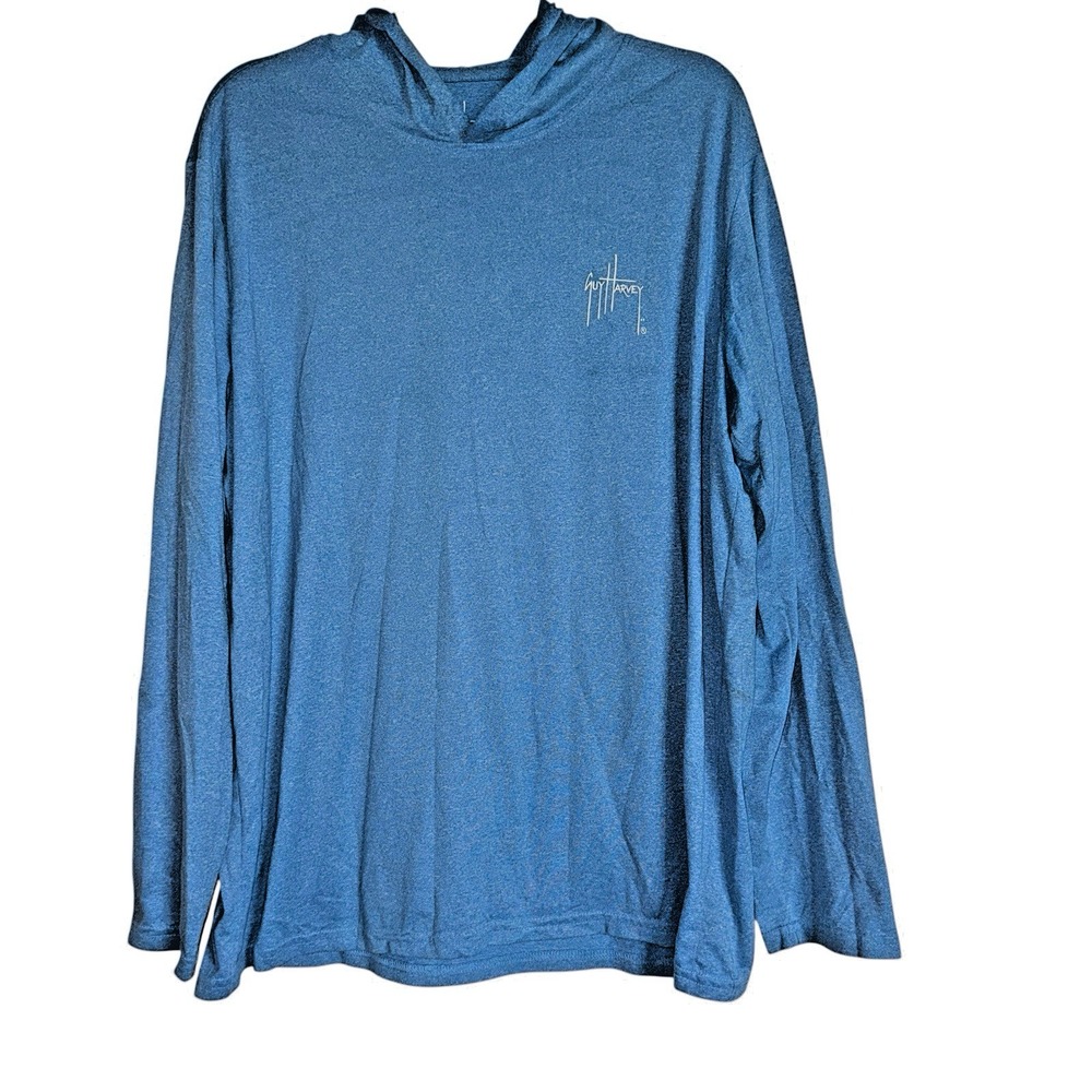 Guy Harvey XL Marlin Fishing Hoodie Coastal Outdoors Fisherman Performance Shirt